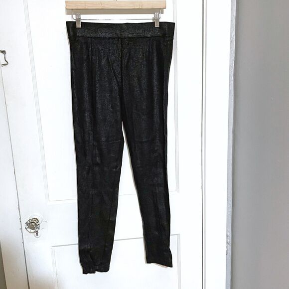 I.N.C International Concepts Women's 12 Pull On Skinny Leggings Black Textured - Picture 1 of 5